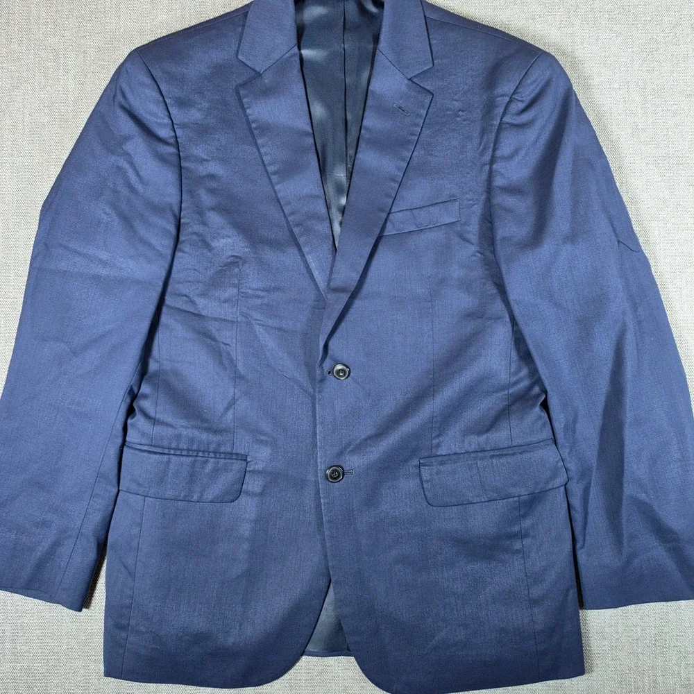 Jos. A. Bank Blazer Mens 40R Navy Blue 1906 Tailored Fit Wool Nylon Sport Coat